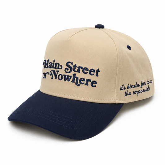 Main Street or Nowhere Creme/Blue Cap