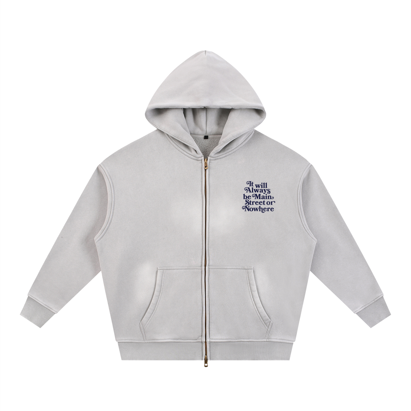 Vintage Cropped Hoodie (Grey)