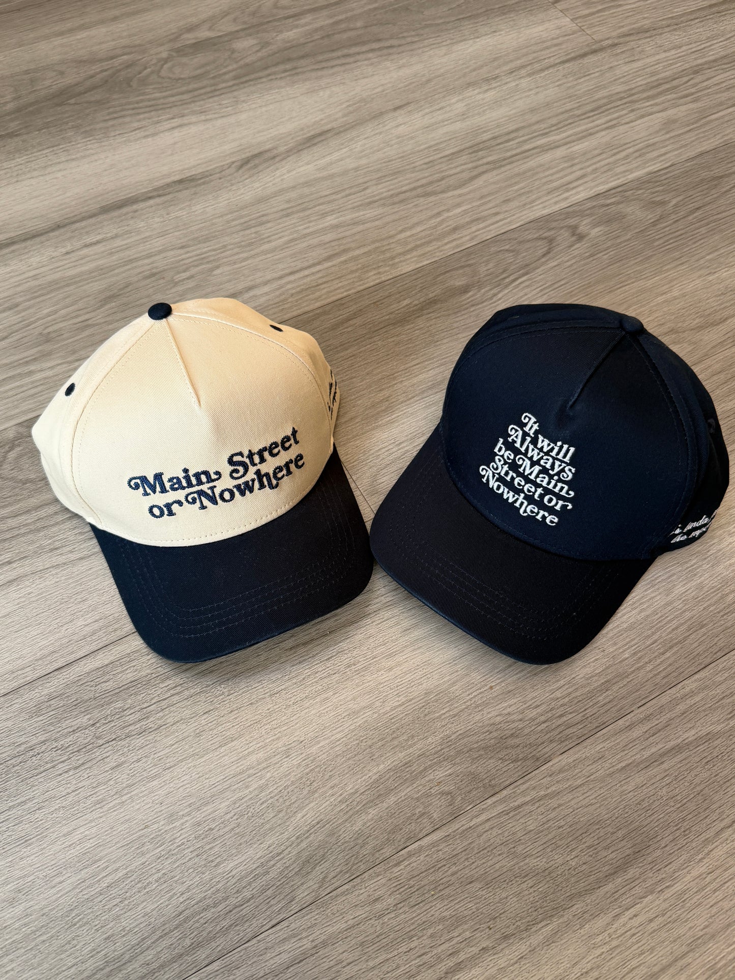 Main Street or Nowhere Creme/Blue Cap