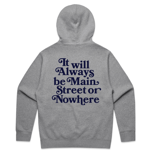 Main Street or Nowhere Zip Up Hoody (Grey)